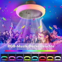 Archi Plafond Ventilator met Verlichting - RGB LED Plafondlamp - Bluetooth Speaker – 50W – Tuya App & Afstandsbediening – 6 Snelheden — thumbnail 3