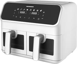 Heinner DualFry Supreme Dubbele Heteluchtfriteuse – 1700W – 8L Totale Capaciteit – Digitaal Display – Touchbediening – 8 Programma’s – SYNC & MATCH – Temperatuur 80–200°C – Wit – 3 Jaar Garantie — thumbnail 2