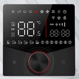 Digitale Thermostaat - Temperatuurregelaar Verwarming - Verwarming Regelen - LCD Kleurendisplay - 88x12.4mm - Zwart — thumbnail 3