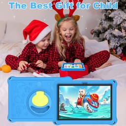 SnelShoppen - Kindertablet 10.1 inch Android 13 voor Kinderen, Schokbestendige Beschermhoes, 8 GB RAM, 128 GB ROM, 6000 mAh, Ouderlijk Toezicht, Dubbe — thumbnail 4