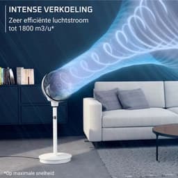 Rowenta Turbo Swift Silence QV5040 - Statiefventilator - Exstreem stil - 20 Snelheden - Verstelbaar in 3 hoogtes - Krachtige & Energiezuinige motor - Horizontale + verticale oscillatie - Staande ventilator — thumbnail 4