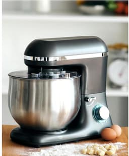 NIVA® Deegmachine - Mixer met Kneedhaak - Kneedmachine - Grijs - 34cm x 25cm x 38cm — thumbnail 4
