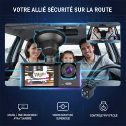 Dashcam - Zwart - 3 Camera's - Full HD 1080P - Voor Auto's en Mountainbikers — thumbnail 2