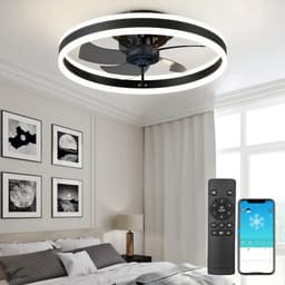 Plafondventilator Lamp - RGB - Smart Lamp - 6 Standen - Dimbaar - Kroonluchter Ventilator - Chandelier Fan - Woonkamer Lamp - Ventilator Lampen - Stille Motor — thumbnail 4