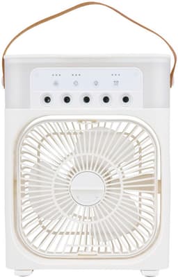 Lifetime Air Tafelventilator met Vernevelstand - Draagbare Bureau Ventilator met Water - USB-C Aansluiting - RBG LED Verlichting - Kantelbaar - Wit — thumbnail 5