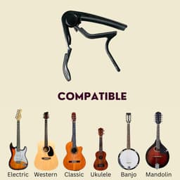 Akoestische gitaar Capo - Capo akoestische - Western gitaarcapo - Gitaarklem — thumbnail 3
