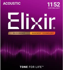 Elixir Nanoweb - Akoestische Gitaarsnaren - 80/20 Brons - Custom Light - Langdurige Toon - Coating Tussen De Wikkelingen - .011-.052 — thumbnail 5