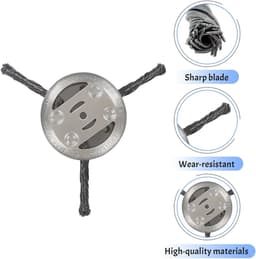SnelShoppen - Professionele Grasmaaier Cutter - Onkruidborstel voor Elektrische Grasmaaier - Stalen Draad Borstelkop - 3 Snijkoppen - 150 mm Diameter — thumbnail 2