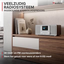 DAB radio - Audizio Palmi - Radio met cd speler - Bluetooth radio - FM, DAB+ en USB - Zilver — thumbnail 2