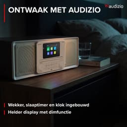 DAB radio - Audizio Palmi - Radio met cd speler - Bluetooth radio - FM, DAB+ en USB - Wit — thumbnail 5