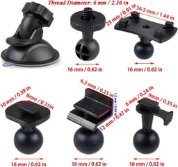 auto Houder Dashcam Recorder, met 5 Soorten Adapter, voor Rijden en Camera DVR Camcorder GPS Action Camera — thumbnail 2