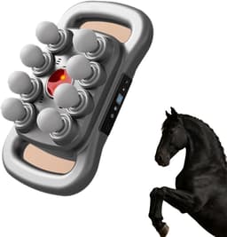 Massagepistool Paard - Halo Stimulator - Spierverzorging Paard - 8 Massagekoppen - 338 x 14 x 19 cm - Grijs — thumbnail 1