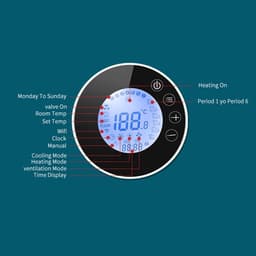 Slimme Thermostaat - Temperatuurregelaar - Verwarming Regelen - App Bediening - 8.6 x 8.6 cm - Wit — thumbnail 5