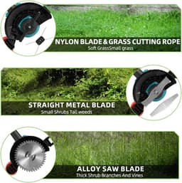 Elektrische Grasmaaier - Draadloze Trimmer - Tuinonderhoud - Verstelbare Hoek - 10 inch Snijbreedte - One Color — thumbnail 5