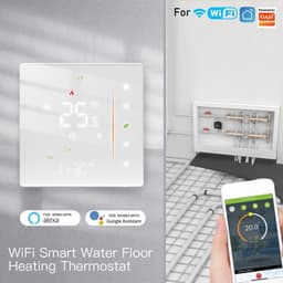 Slimme Thermostaat - WiFi Regelaar - Kamertemperatuur Instellen - Programmeerbare Schema's - 240 Volt - Wit — thumbnail 4