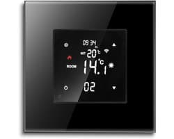 Slimme Thermostaat - Kamertemperatuurregelaar - Energie Besparen - Touchscreen Bediening - 16A - Zwart