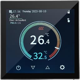 Slimme Thermostaat - Temperatuurregelaar WiFi - Verwarming Regelen - App-bediening - 86 x 86 mm - Zwart — thumbnail 1