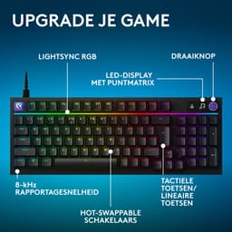 Logitech G316 X 98 - Gaming Toetsenbord - Linear - USB C - QWERTY - Zwart — thumbnail 5