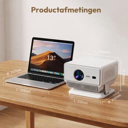 XGODY Gimbal N8 4K Beamer met Netflix - 1200 ANSI Lumen - Mini Beamer met Apps (WhaleOS) - 1080P Full HD Projector - 4K Ondersteuning - Bluetooth en Ingebouwde Speakers - Inclusief 100'' Projectiescherm — thumbnail 2