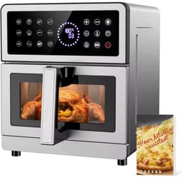 Airfryer Oven 8L RVS – 1700W – 12 Kookprogramma’s – Touchscreen Display – Timer – Kinderslot – Heteluchtfriteuse — thumbnail 1