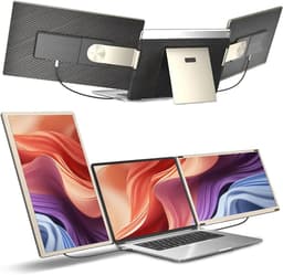 KAD® Portable Monitor - Full HD Portable Display voor MacBook & Windows - Draagbare Monitor voor Thuiswerk & Reizen - Zwart - 4cm x 20cm x 13cm — thumbnail 1