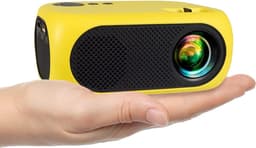 QORA® Draagbare beamer - Beamer - Projector - Mini Beamer - Geel - 14cm x 14cm x 6cm — thumbnail 1