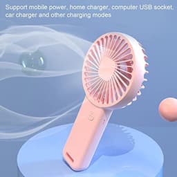Draagbare Oplaadbare Mini Handventilator - USB Ventilator voor Kinderen en Volwassenen - Kleine Zakventilator met Lithiumbatterij — thumbnail 2