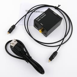 Digitaal naar Analoog Audio Converter - DAC Audio Converter - Voor TV, Versterker en Actieve Speakers - Digitale Audio Adapter met 5V/1A Voeding - Compact Zwart — thumbnail 1