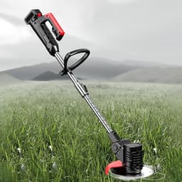 Elektrische Grasmaaier - Handmaaier Accu - Gazon Onderhoud - Multifunctioneel Trimmer - 35 cm Snijbreedte - Zwart — thumbnail 1