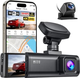 Dashcam Auto Voor en Achter - 4K UHD - WiFi 5.8GHz - GPS - Nachtzicht - 24 Uur Parkeerbewaking — thumbnail 1
