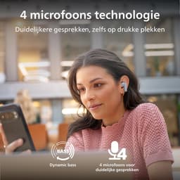 PHILIPS TAT2100LB/00 - True Wireless Oordopjes - Bluetooth 6.0 - 36 Uur Accuduur - 4 Microfoons - SecureFit Pasvorm - IPX4 - Multipoint - Licht Blauw — thumbnail 4
