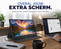 Leba Portable Monitor Full HD USB-C - 15.6 Inch Inclusief Hoes - Met Speakers - Plug en Play - Draagbare monitor - Draagbaar scherm - Draagbare monitor voor laptop - draagbaar scherm voor telefoon & console - portable beeldscherm - USB Monitor — thumbnail 2