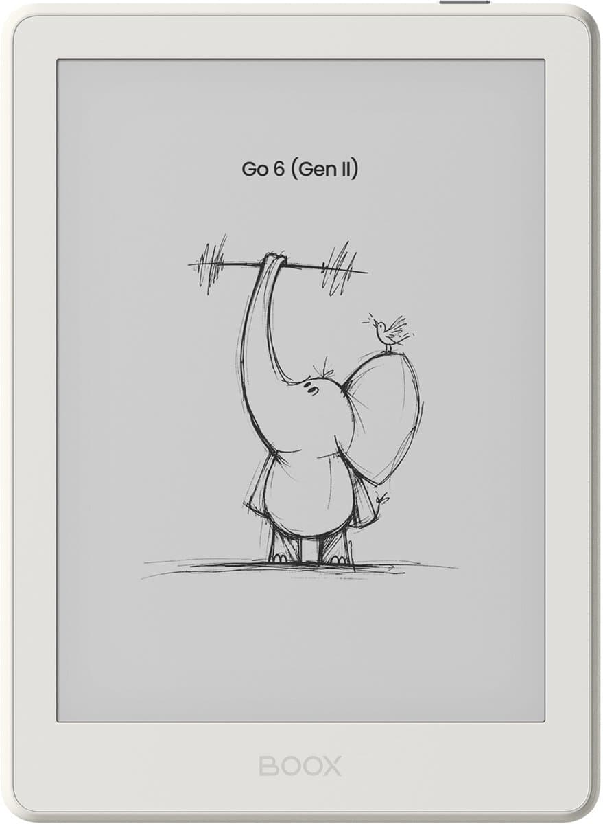 BOOX Go 6 (Gen II) - 6'' e-Reader – Schelp - 300 PPI ePaper, Android, Google Play Store, 3 GB RAM, 32 GB opslag, microSD, verstelbare frontverlichting, InkSense Plus-compatibel — afbeelding 1