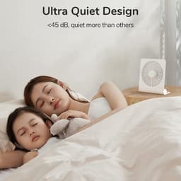 Solvix tafel ventilator geluidloos - Draagbare Tafelventilator - USB Oplaadbaar - 4500mAh Batterij - 160 Graden Draaibaar - Voor Thuis, Kantoor en Camping — thumbnail 5