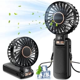 Solvix tafel ventilator geluidloos - Draagbare Ventilator - Wit - 20 Uur Accuduur - 5 Instelbare Snelheden - Voor Thuis, Kantoor en Reizen — thumbnail 5