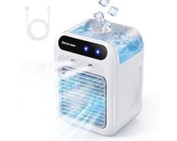 Mobiele Airco - Ventilator - Draagbare Mini Aircooler - Evaporatieve Ventilator met 2 Snelheden - 500ml Waterreservoir - Stil 20dB
