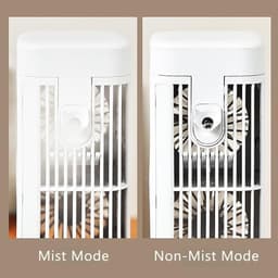 Mini Ventilator Met Nachtlamp - Draagbare Bureauventilator - Vernevelingsfunctie - USB Aansluiting - Afmeting 8,6×3,3 Inch - Geschikt voor Slaapkamer - Kantoor - Camper en Auto — thumbnail 2