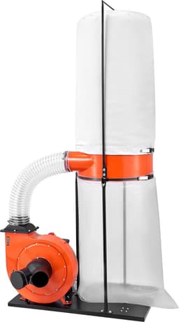 Stofafzuigsysteem, 1868,91 m³/u, 2,5 Micron Stofscheiding, 1,5 Pk Zaagselafzuiger met 132,5 Liter Opvangzak en 159 Liter Filterzak, Geschikt voor het Verwijderen van Spanen — thumbnail 2