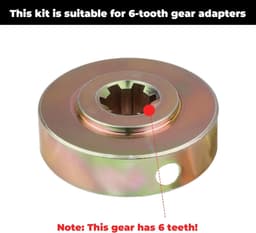 SnelShoppen - Pack van 5 grasmaaier adapter set, accessoires voor haartrimmers, stabiele prestaties, robuust met eenvoudig te installeren metalen blad — thumbnail 4