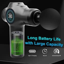 Thijox - Massagepistool - 99 Snelheden, Professioneel Mini-Massagepistool, LCD-Touchscreen, USB-C Oplader, Ideaal voor Sporters en Herstel — thumbnail 3