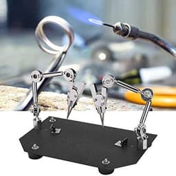 Soldeerhulp, derde hand soldeergereedschap metaal hulp laswerk clip soldeerhulp soldeerstation met 2 flexibele armen en klemmen voor het repareren van sieraden, kunststof — thumbnail 4