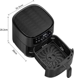 SnelShoppen - Air Fryer 4L met 8 Voorgeprogrammeerde Instellingen, Digitale Touchscreen, Verstelbare Temperatuur en Timer, Perfect voor Gezond Koken, — thumbnail 2