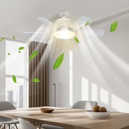 Dimbare plafondventilator (46cm) met verlichting en afstandsbediening- voorzien van 3 kleurinstellingen en 3 snelheden- plafondventilator met verlichting voor de slaapkamer. — thumbnail 2