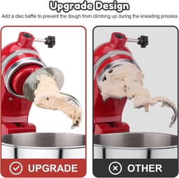 SnelShoppen - Roestvrijstalen Kneedhaak voor KitchenAid - K45DH Kneedhaken voor 4,3 en 4,7/4,8L Kantelkop Blender - Vaatwasmachinebestendig - Ideaal v — thumbnail 3