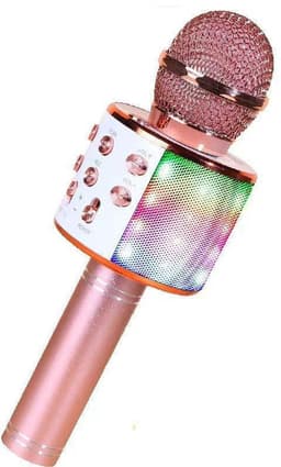 Karaokemicrofoon, draadloze bluetooth-microfoon voor kinderen, met led, draagbare karaokemachine om te zingen, karaoke, meisjes, jongens, speelgoed, cadeaus, karaoke-luidspreker, recorder voor — thumbnail 1