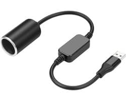 GINTOOYUN 24W USB A Male to 12V Cigarette Lighter Booster Cable Pedestal Adapter Power Cord for Dashcam, GPS, Car Led - ShopVlot
