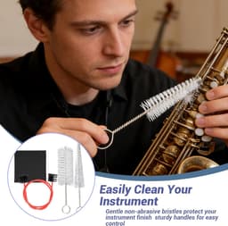 Trumpet reinigingsset met borstels - flexibele doek - complete set voor trompet en trombone - ShopVlot — thumbnail 4