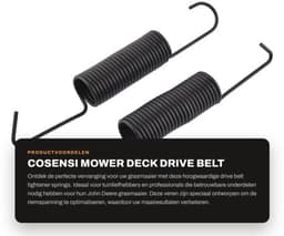 Drive Riem Vervanging - Maaier Dek Riem - Drive Belt Tightener - Geschikt voor John Deere - Totale lengte 6,5 inch - Buitendiameter 2,4 cm - Maaieronderdeel — thumbnail 1