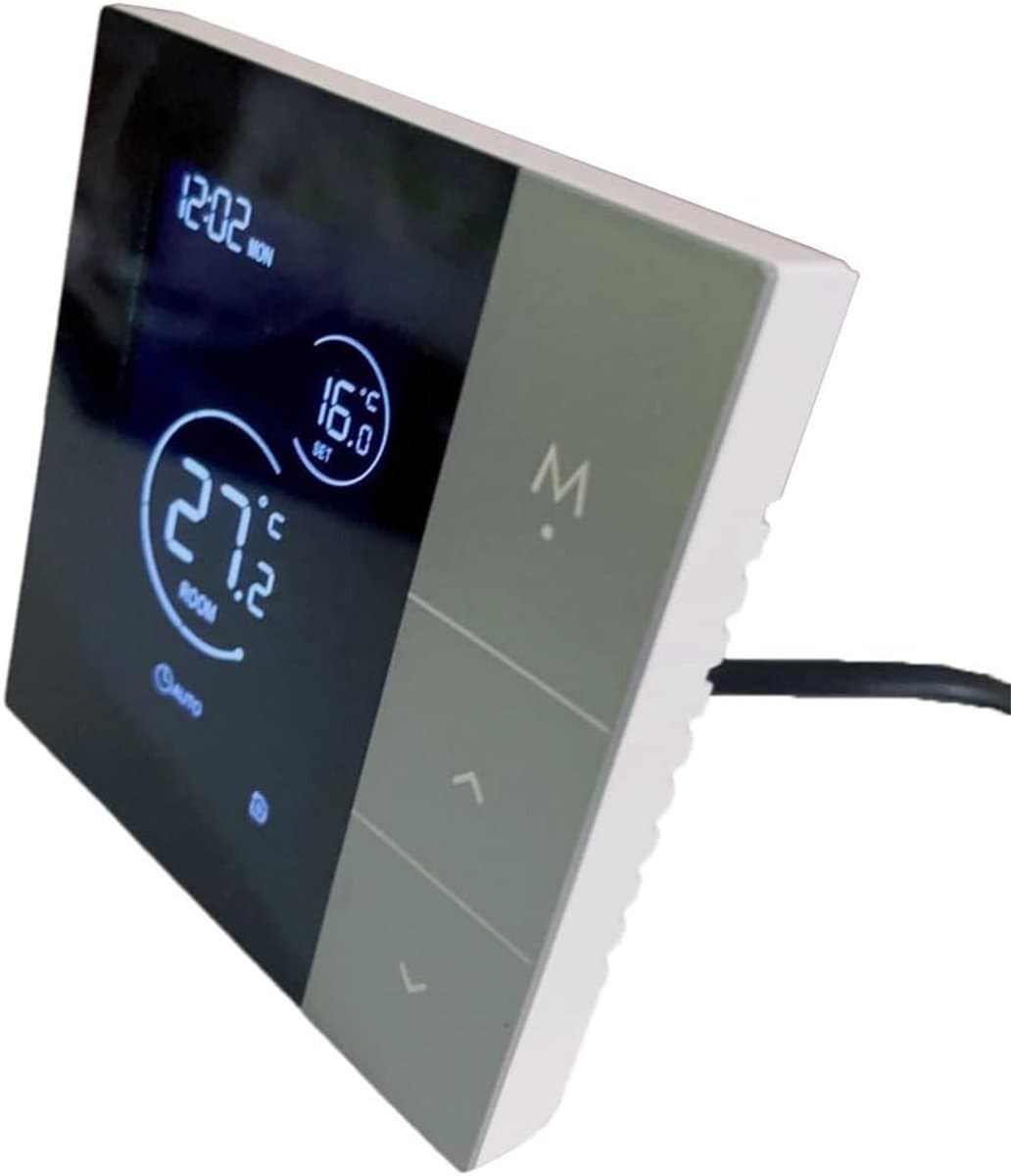 Slimme Thermostaat Vloerverwarming - WiFi Thermostaat - Comfort Verhoging - App Bediening - 10 x 10 x 7 cm - Wit — afbeelding 1