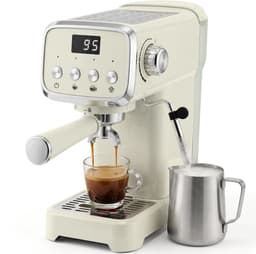 Social® Espressomachine 20 Bar - Pistonmachine met Melkopschuimer - geschikt voor 1 of 2 kopjes, heet water en een kopjeswarmer. — thumbnail 1